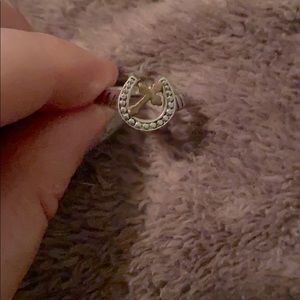 Montana Silversmith Cross Horseshoe Ring Size 7